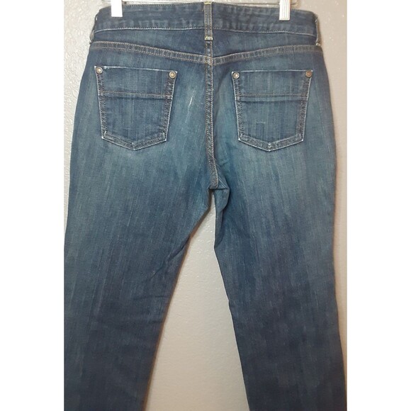 Banana Republic Premium Denim 8P Mid-Rise Straight Jeans 30W Blue - Picture 1 of 3